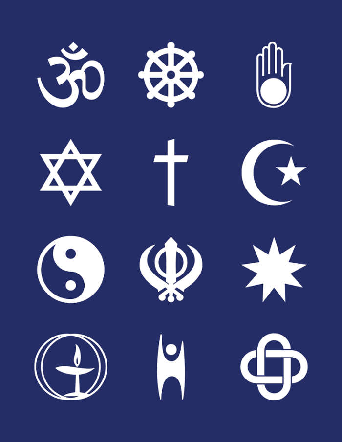 6 world religions symbols